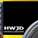 HWJD How would Jesus drive L035 8 inch Sticker christian decal