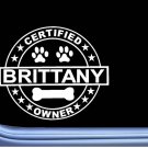 Certified Brittany Spaniel L280 Dog Sticker 6" decal