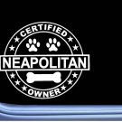 Certified Neapolitan Mastiff L304 Dog Sticker 6" decal