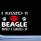 Beagle Hound Kissed L913 8" dog window decal sticker