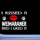 Weimaraner kissed L840 8" dog window decal sticker Weimaraner kissed L840 8" dog window decal sticker