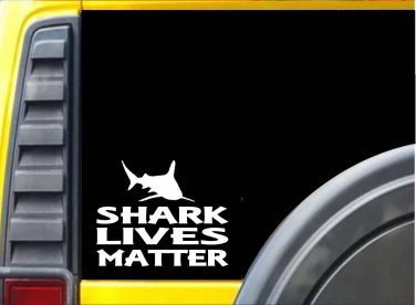 Shark Lives Matter Sticker k155 6 inch fishing bait decal