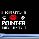 Pointer Kissed L901 8" dog window decal sticker