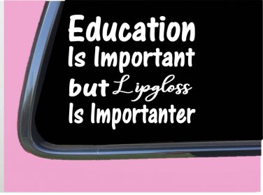 Lipgloss Important TP076 vinyl 6" Decal Sticker sexy mom makeup mascara