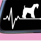 Kerry Blue Terrier lifeline TP 555 vinyl 8" Decal Sticker dog breed heartbeat Kerry Blue Terrier lifeline TP 555 vinyl 8" Decal Sticker dog breed heartbeat