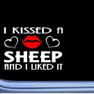 Sheep Kissed L941 8" farming window decal sticker