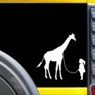 Giraffe on a leash Sticker K624 8 inch giraffe decal Giraffe on a leash Sticker K624 8 inch giraffe decal