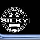 Certified Silky Terrier L348 Dog Sticker 6" decal