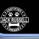 Certified Jack Russell L339 Dog Sticker 6" decal Certified Jack Russell L339 Dog Sticker 6" decal
