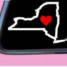 New York State with Red Heart TP 353 vinyl 6" Decal Sticker New York State with Red Heart TP 353 vinyl 6" Decal Sticker