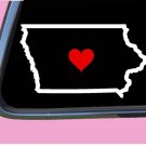 Iowa State with Red Heart TP 362 vinyl 6" Decal Sticker