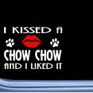 Chow Chow kissed L877 8" dog window decal sticker