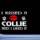 Collie kissed L866 8" dog window decal sticker