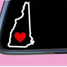 New Hampshire State with Red Heart TP 357 vinyl 6" Decal Sticker New Hampshire State with Red Heart TP 357 vinyl 6" Decal Sticker