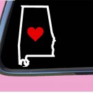 Alabama State with Red Heart TP 346 vinyl 6" Decal Sticker Alabama State with Red Heart TP 346 vinyl 6" Decal Sticker