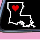 Louisiana State with Red Heart TP 347 vinyl 6" Decal Sticker