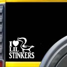 I heart Lil Stinkers sticker K553 6" vinyl Skunk decal
