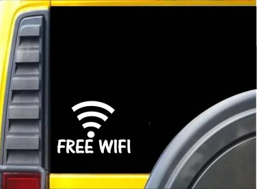 Free Wifi Sticker k233 6 inch business sign decal