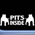 Pits Inside L236 dog 8 inch pit bull sticker decal