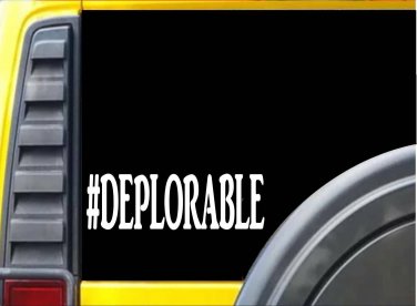 Hashtag Deplorable J783 8 inch wide decal sticker trump basket of deplorables