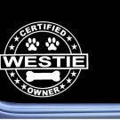 Certified Westie L306 Dog Sticker 6" decal