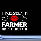 Farmer Kissed L947 8" tractor window decal sticker