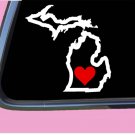 Michigan State with Red Heart TP 352 vinyl 6" Decal Sticker