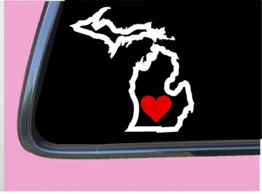 Michigan State with Red Heart TP 352 vinyl 6" Decal Sticker