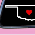 Oklahoma State with Red Heart TP 348 vinyl 6" Decal Sticker