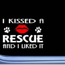 Rescue kissed L868 8" shelter dog adopt window decal sticker Rescue kissed L868 8" shelter dog adopt window decal sticker