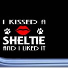 Sheltie Kissed L885 8" shetland sheepdog window decal sticker