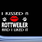 Rottweiler kissed L852 8" dog window decal sticker