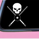 Pool Set Skull Boy Crossbones TP 561 vinyl 6" Decal Sticker billiards cue balls