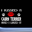 Cairn Terrier Kissed L931 8" dog window decal sticker