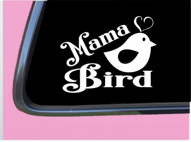 Mama Bird TP009 vinyl 6" Decal Sticker pregnant baby on board mom motherhood