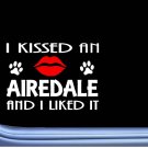 Airedale Terrier kissed L858 8" dog window decal sticker