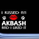 Akbash Kissed L926 8" dog window decal sticker