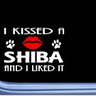 Shiba Kissed L892 8" dog window decal sticker
