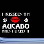 Aucado kissed L864 8" dog window decal sticker