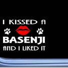 Basenji Kissed L903 8" dog window decal sticker