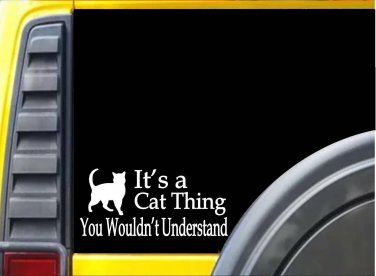 It's a Cat Thing L159 8 Inch paw heartbeat decal