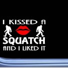 Squatch Kissed L937 8" Bigfoot window decal sticker