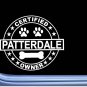 Certified Patterdale Terrier L340 Dog Sticker 6" decal