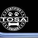 Certified Tosa L358 Dog Sticker 6" decal