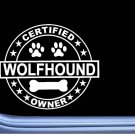 Certified Irish Wolfhound L321 Dog Sticker 6" decal Certified Irish Wolfhound L321 Dog Sticker 6" decal