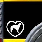Borzoi Heart K978 6 inch Sticker dog decal