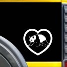 Panda Heart Sticker K605 6" Vinyl decal