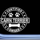 Certified Cairn Terrier L353 Dog Sticker 6" decal
