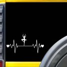 Dancing Lifeline K257 8 Inch sticker ballet heartbeat decal