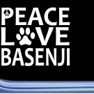 Basenji Peace Love L639 Dog Sticker 6" decal Basenji Peace Love L639 Dog Sticker 6" decal